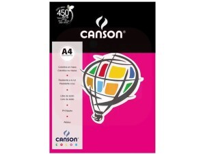 Papel Canson A4 180g Rosa Escuro