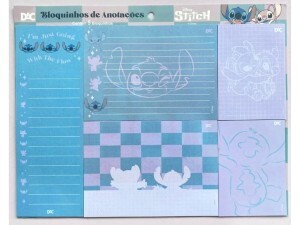 Bloquinhos de Anotações Disney Stitch com 5 Modelos (20 Folhas cada) | DAC