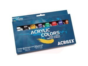 Tinta Acrilica 8 Cores - Bisnaga