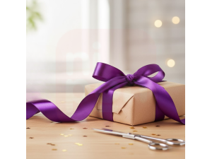 Fita De Cetim 22MM Roxo